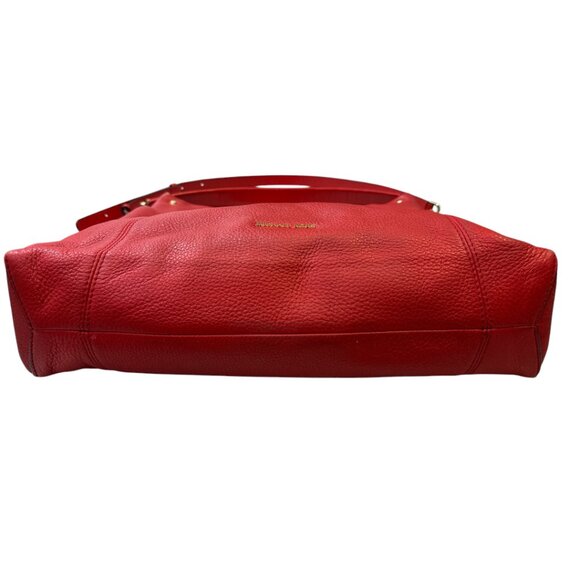 Michael Kors Red Leather Crossbody Hobo Handbag Bag Shoulder - Picture 4 of 16